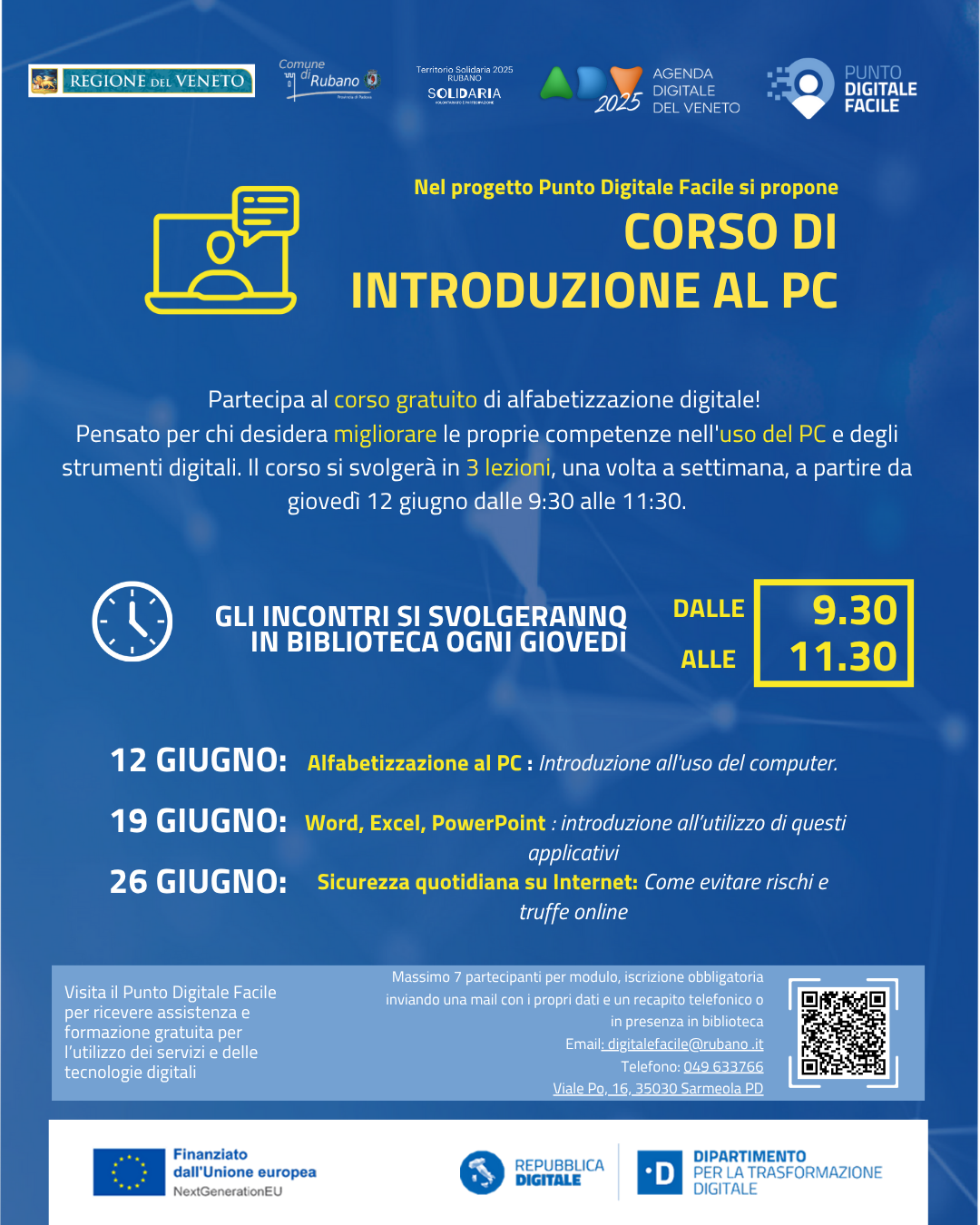 Locandina dell'evento Corso di introduzione all’utilizzo del PC